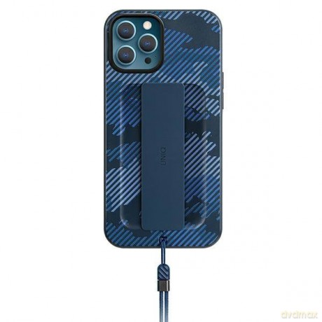 UNIQ etui Heldro iPhone 12 Pro Max 6,7" niebieski moro/marine camo Antimicrobial