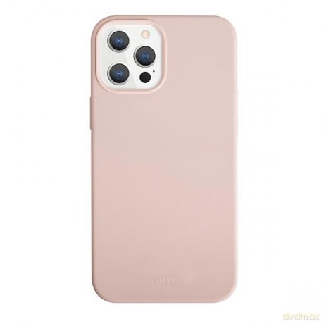 UNIQ etui Lino Hue iPhone 12/12 Pro 6,1" różowy/blush pink Antimicrobial