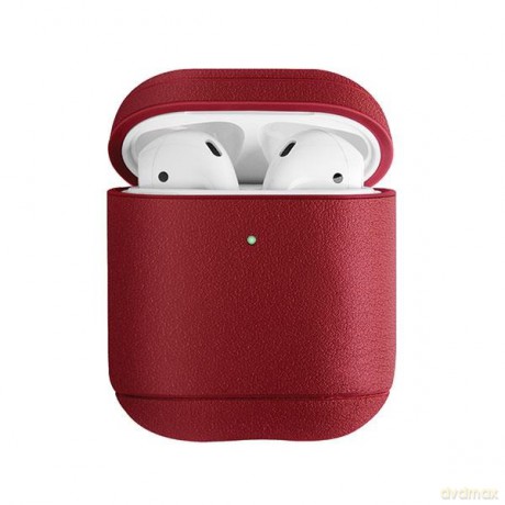 UNIQ etui Terra AirPods 1/2 gen. Genuine Leather czerwony/red