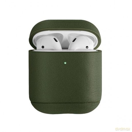 UNIQ etui Terra AirPods 1/2 gen. Genuine Leather oliwkowy/olive