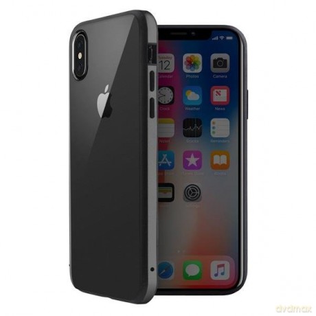UNIQ etui Valencia Clear iPhone Xs Max szary/gunmetal grey
