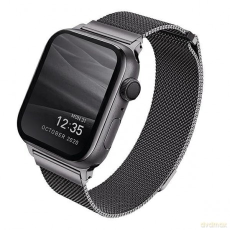UNIQ pasek Dante Apple Watch Series 4/5/6/7/SE 44/45mm. Stainless Steel grafitowy/graphite