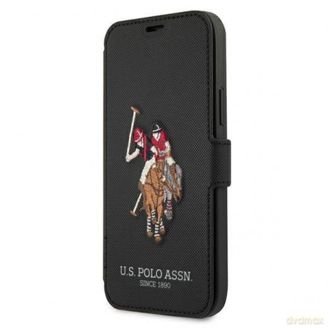 US Polo USFLBKP12MPUGFLBK iPhone 12/12 Pro 6,1" czarny/black book Polo Embroidery Collection