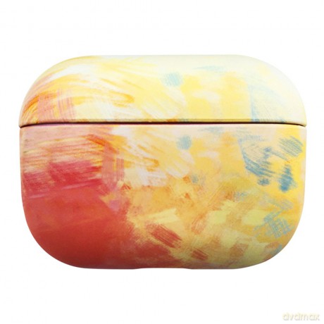 Watercolor AirPods Case kolorowe etui hard case do AirPods Pro żółty