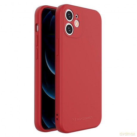 Wozinsky Color Case silikonowe elastyczne wytrzymałe etui iPhone 12 mini czerwony