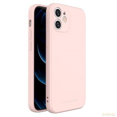 Wozinsky Color Case silikonowe elastyczne wytrzymałe etui iPhone 12 mini różowy