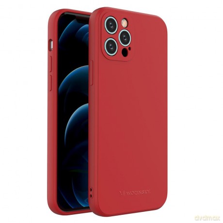 Wozinsky Color Case silikonowe elastyczne wytrzymałe etui iPhone 12 Pro czerwony