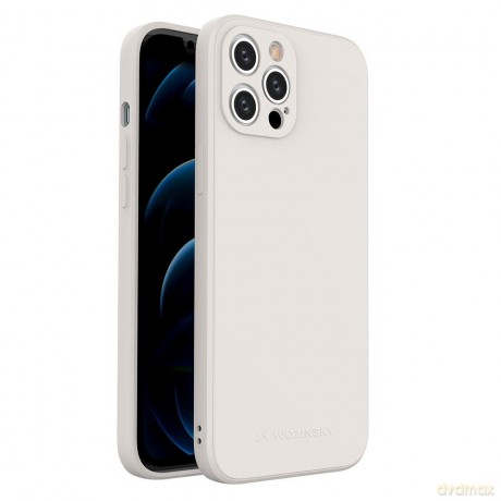 Wozinsky Color Case silikonowe elastyczne wytrzymałe etui iPhone 12 Pro Max biały
