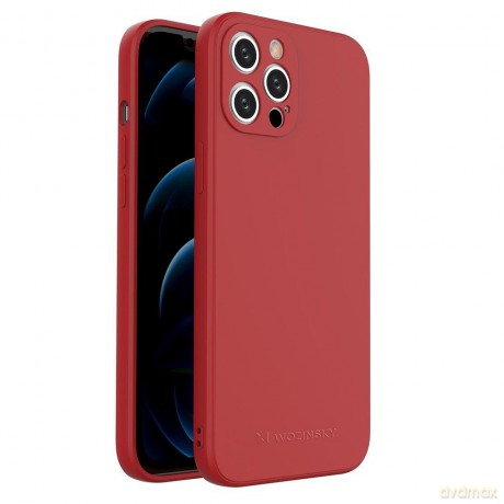 Wozinsky Color Case silikonowe elastyczne wytrzymałe etui iPhone 12 Pro Max czerwony