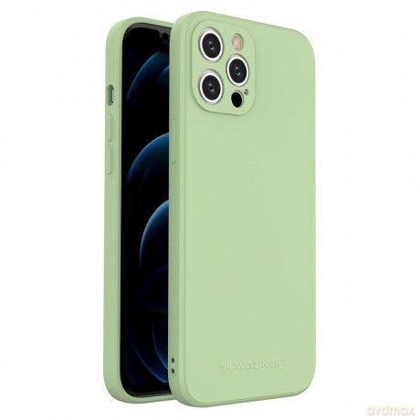 Wozinsky Color Case silikonowe elastyczne wytrzymałe etui iPhone 12 Pro Max zielony