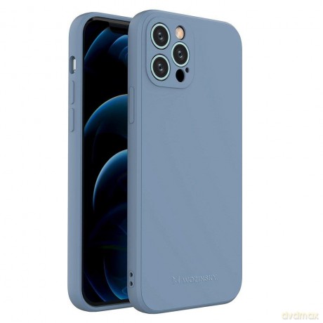 Wozinsky Color Case silikonowe elastyczne wytrzymałe etui iPhone 12 Pro niebieski