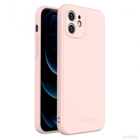 Wozinsky Color Case silikonowe elastyczne wytrzymałe etui iPhone 12 różowy