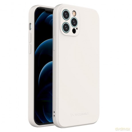 Wozinsky Color Case silikonowe elastyczne wytrzymałe etui iPhone 13 biały