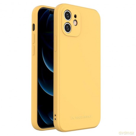 Wozinsky Color Case silikonowe elastyczne wytrzymałe etui iPhone XR żółty