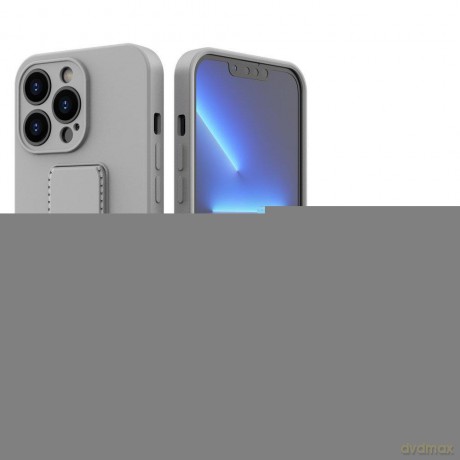 Wozinsky Kickstand Case elastyczne silikonowe etui z podstawką iPhone 13 Pro Max szary