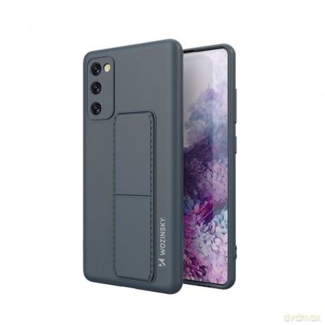 Wozinsky Kickstand Case elastyczne silikonowe etui z podstawką Samsung Galaxy A71 granatowy