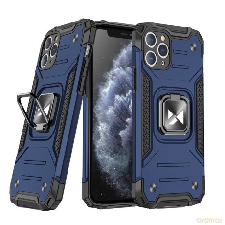Wozinsky Ring Armor pancerne hybrydowe etui pokrowiec + magnetyczny uchwyt iPhone 11 Pro niebieski