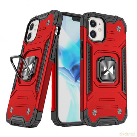 Wozinsky Ring Armor pancerne hybrydowe etui pokrowiec + magnetyczny uchwyt iPhone 12 mini czerwony