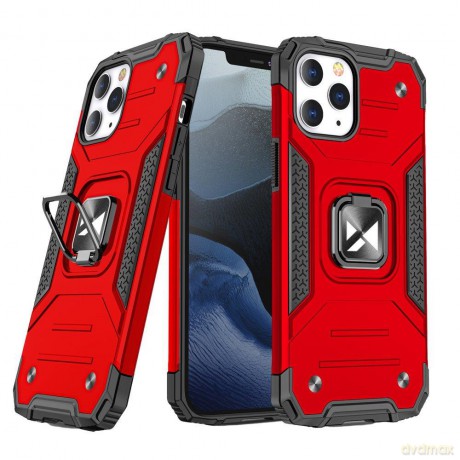 Wozinsky Ring Armor pancerne hybrydowe etui pokrowiec + magnetyczny uchwyt iPhone 13 Pro Max czerwony