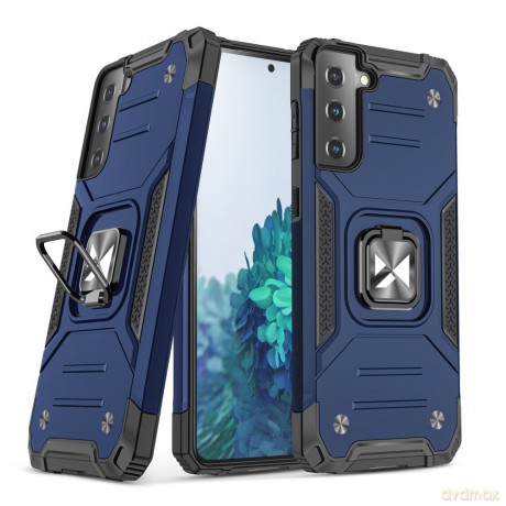 Wozinsky Ring Armor pancerne hybrydowe etui pokrowiec + magnetyczny uchwyt Samsung Galaxy S21+ 5G (S21 Plus 5G) niebieski
