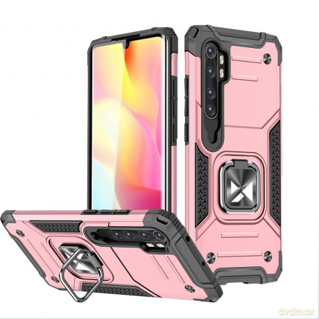 Wozinsky Ring Armor pancerne hybrydowe etui pokrowiec + magnetyczny uchwyt Xiaomi Redmi Note 10 Pro różowy