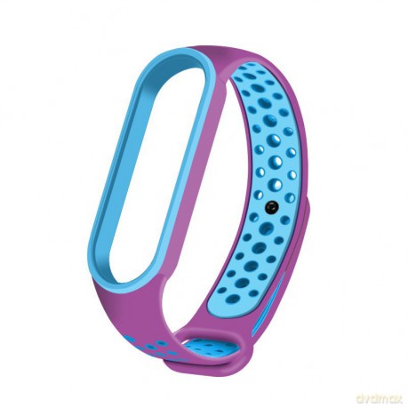 Zamienna silikonowa opaska pasek do Xiaomi Mi Band 5 Dots fioletowo-niebieski