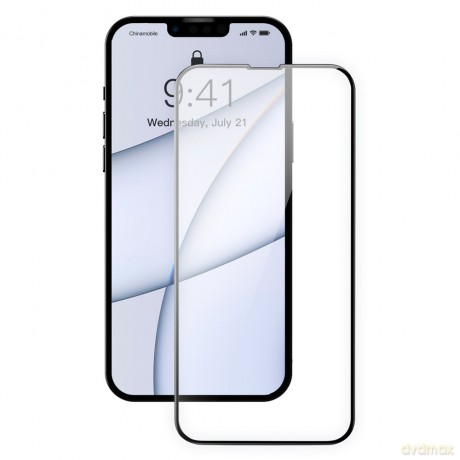 Baseus 0,3mm Full Screen Glass 2x szkło hartowane do iPhone 13 Pro Max na cały ekran z ramką czarny (SGQP010201)