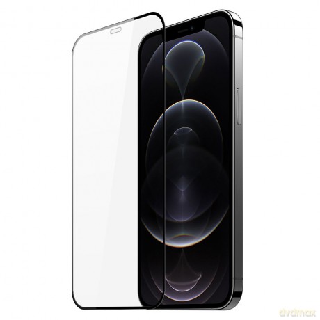 Dux Ducis 10D Tempered Glass wytrzymałe szkło hartowane 9H na cały ekran z ramką iPhone 12 Pro Max czarny (case friendly)