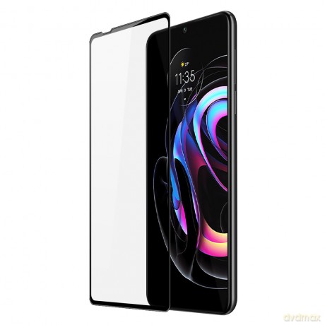 Dux Ducis 10D Tempered Glass wytrzymałe szkło hartowane 9H na cały ekran z ramką Motorola Moto Edge 20 Pro czarny (case friendly)