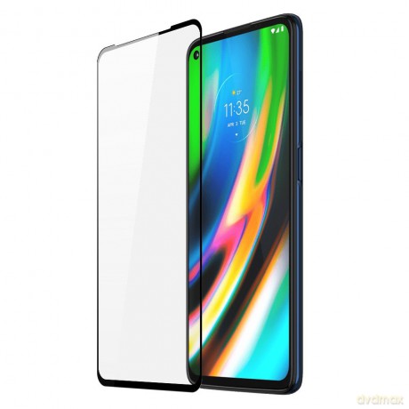 Dux Ducis 9D Tempered Glass wytrzymałe szkło hartowane 9H na cały ekran z ramką Motorola Moto G9 Power czarny (case friendly)
