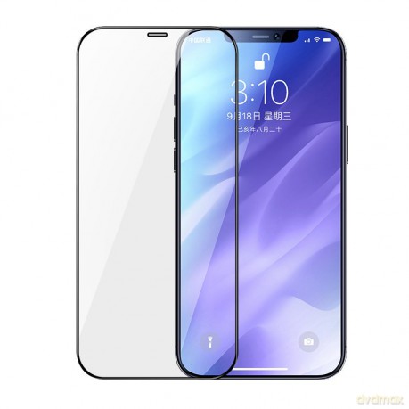 Joyroom Knight Series szkło hartowane 2,5D na cały ekran z ramką do iPhone 12 Pro Max czarny (JR-PF597)
