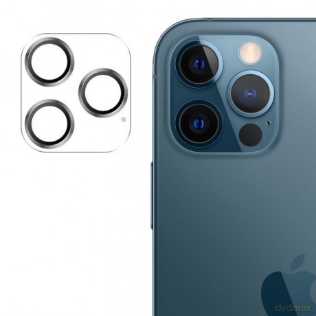 Joyroom Shining Series szkło hartowane na cały aparat obiektyw kamerę do iPhone 12 Pro Max srebrny (JR-PF689)