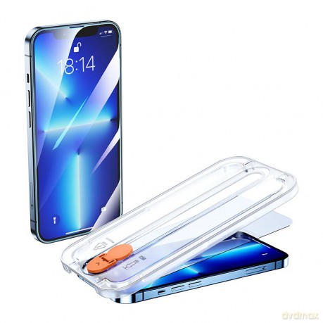 Joyroom szkło hartowane z zestawem montażowym do iPhone 13 Pro Max 6,7" przezroczysty (JR-PF933)
