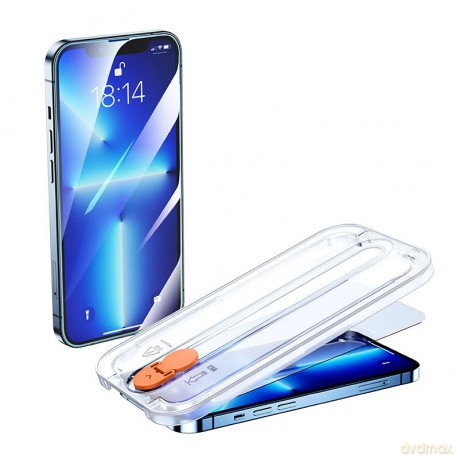 Joyroom szkło hartowane z zestawem montażowym do iPhone 13 Pro Max 6,7" przezroczysty (JR-PF937)