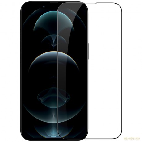 Nillkin CP+PRO ultracienkie szkło hartowane na cały ekran z ramką 0,2 mm 9H iPhone 13 Pro Max czarny