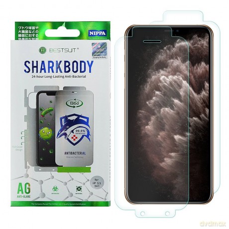 Shark Full Body Film antybakteryjna samoregenerująca się folia ochronna na cały telefon (przód + tył) iPhone 11 Pro Max