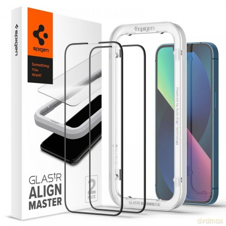 Szkło Hartowane Spigen Alm Glass Fc 2-Pack Iphone 13 Pro Max Black
