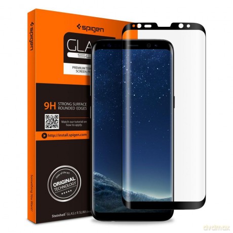 Szkło Hartowane Spigen Glas.Tr Case Friendly Galaxy S8 Black