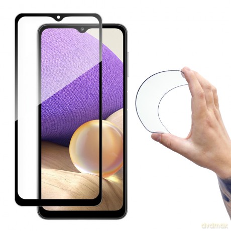 Wozinsky Full Cover Flexi Nano folia szklana szkło hartowane z ramką Samsung Galaxy A32 5G przezroczysty
