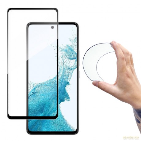 Wozinsky Full Cover Flexi Nano folia szklana szkło hartowane z ramką Samsung Galaxy A53 5G przezroczysty