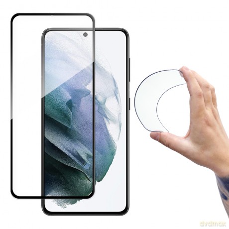 Wozinsky Full Cover Flexi Nano folia szklana szkło hartowane z ramką Samsung Galaxy S21 5G czarny