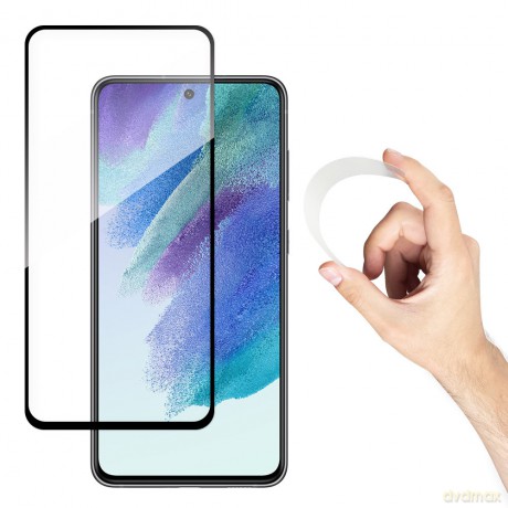 Wozinsky Full Cover Flexi Nano folia szklana szkło hartowane z ramką Samsung Galaxy S21 FE czarny