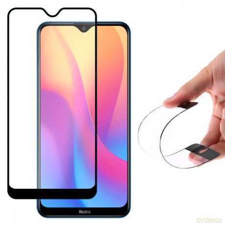 Wozinsky Full Cover Flexi Nano folia szklana szkło hartowane z ramką Xiaomi Redmi 8A czarny