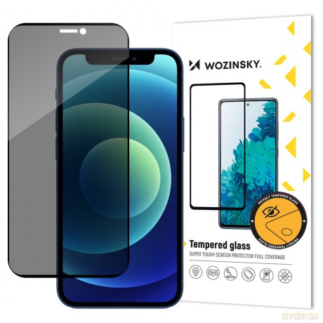 Wozinsky Privacy Glass szkło hartowane do iPhone 12 Pro Max z filtrem Anti Spy prywatyzujące