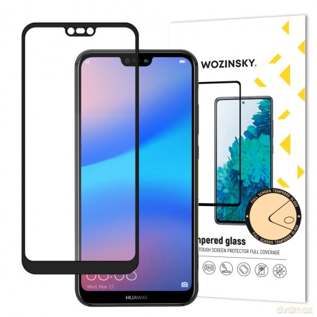 Wozinsky super wytrzymałe szkło hartowane Full Glue na cały ekran z ramką Case Friendly Huawei P20 Lite czarny