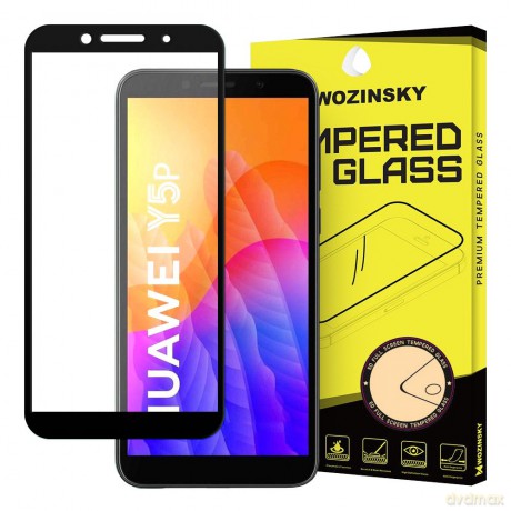 Wozinsky super wytrzymałe szkło hartowane Full Glue na cały ekran z ramką Case Friendly Huawei Y5p czarny