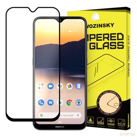 Wozinsky super wytrzymałe szkło hartowane Full Glue na cały ekran z ramką Case Friendly Nokia 2.3 czarny