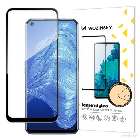 Wozinsky super wytrzymałe szkło hartowane Full Glue na cały ekran z ramką Case Friendly Realme 7 czarny