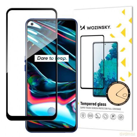 Wozinsky super wytrzymałe szkło hartowane Full Glue na cały ekran z ramką Case Friendly Realme 7 Pro czarny