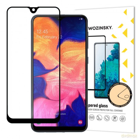 Wozinsky super wytrzymałe szkło hartowane Full Glue na cały ekran z ramką Case Friendly Samsung Galaxy A10 czarny